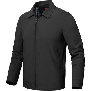 Men's Stylish Jackets Lightweight 01 Black Coat Wear Front Closure Zip Pockets